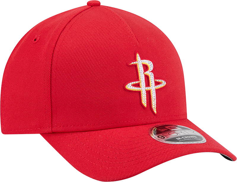 Men's Houston Rockets New Era 9FORTY M-Crown A-Frame Rhinestone Patch Adjustable Cap