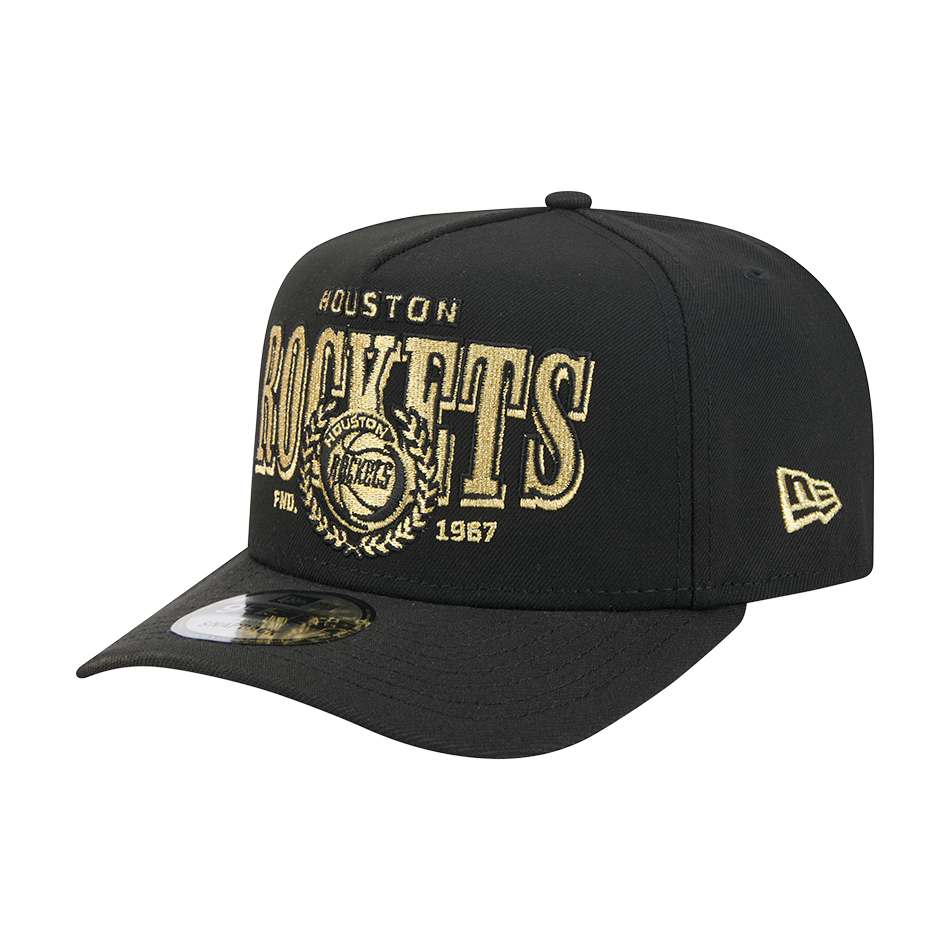 Men's Houston Rockets New Era 9FIFTY A-Frame Laurel Adjustable Cap-1