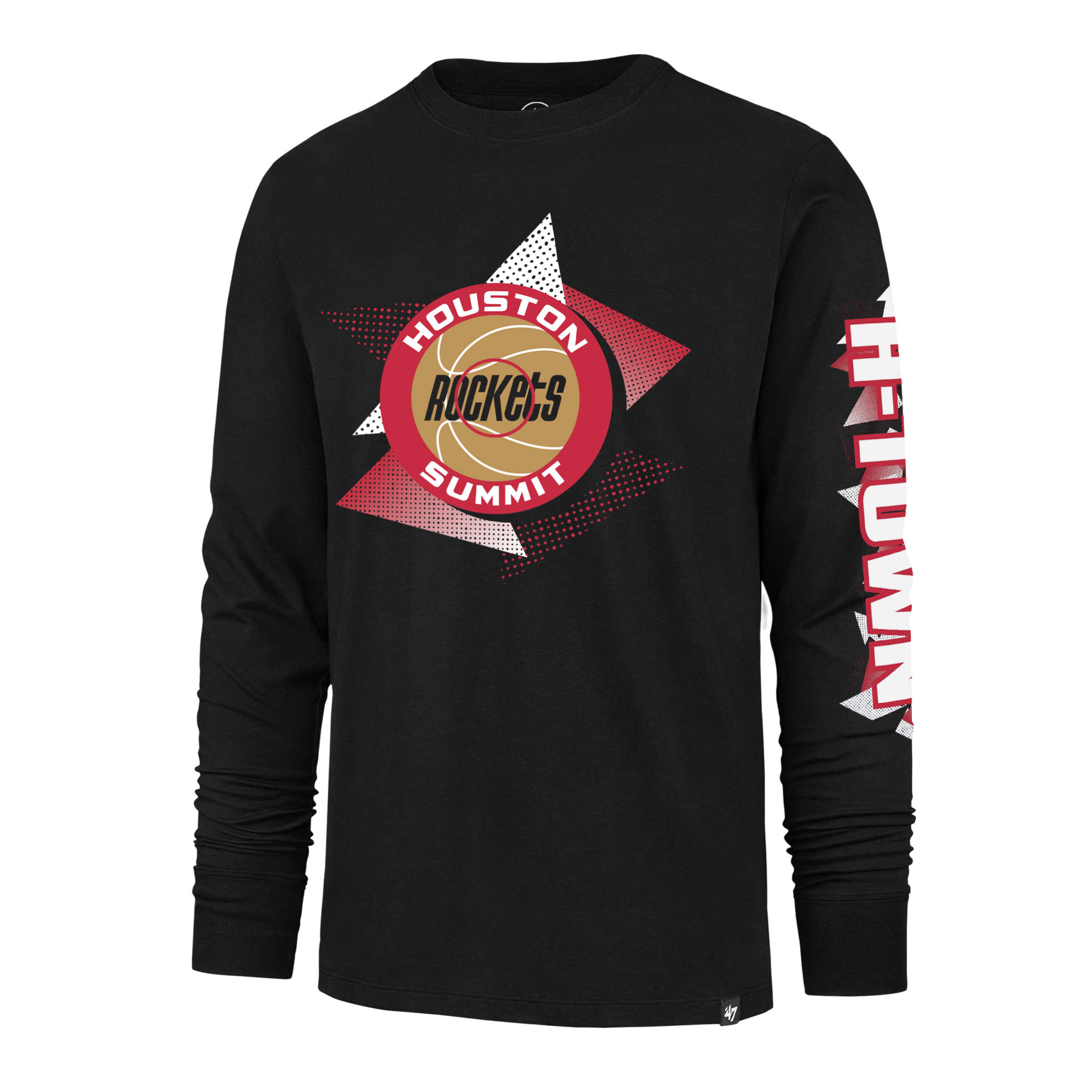 Men's Houston Rockets '47 City Edition Long Sleeved Triangle Offense T-Shirt