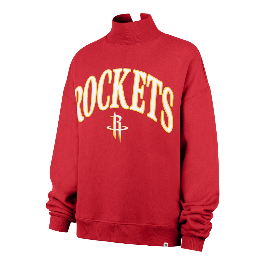 Women's Houston Rockets '47 Vantage Mock Neck Sweatshirt-1