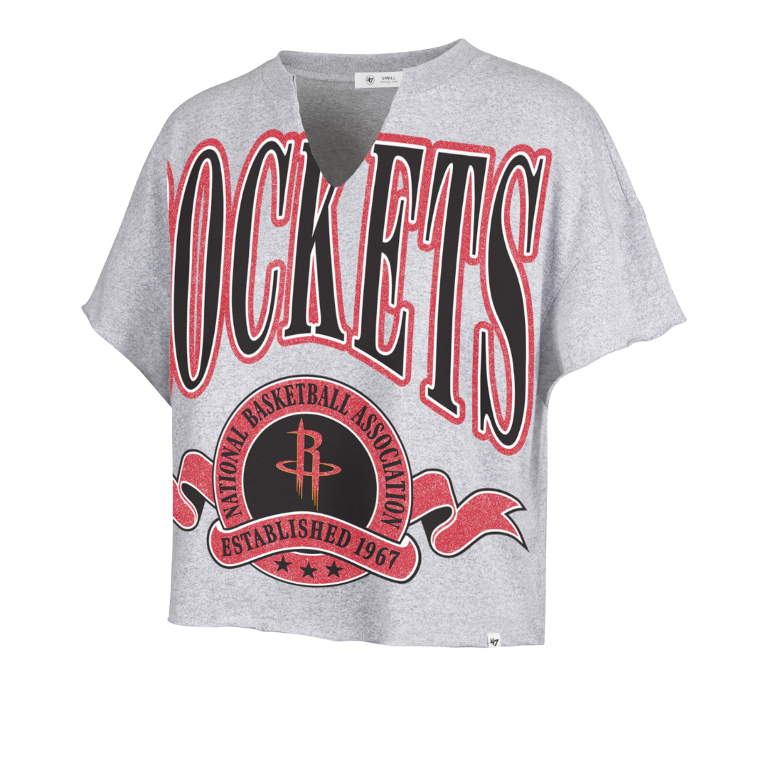 Women's Houston Rockets '47 Banners Out Oversized Notch Neck T-Shirt