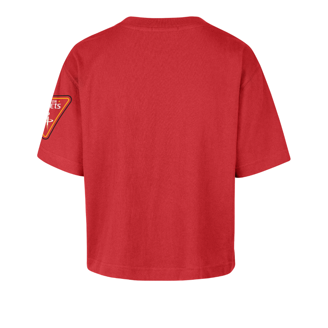Women's Houston Rockets '47 Call Out Cropped T-Shirt-2