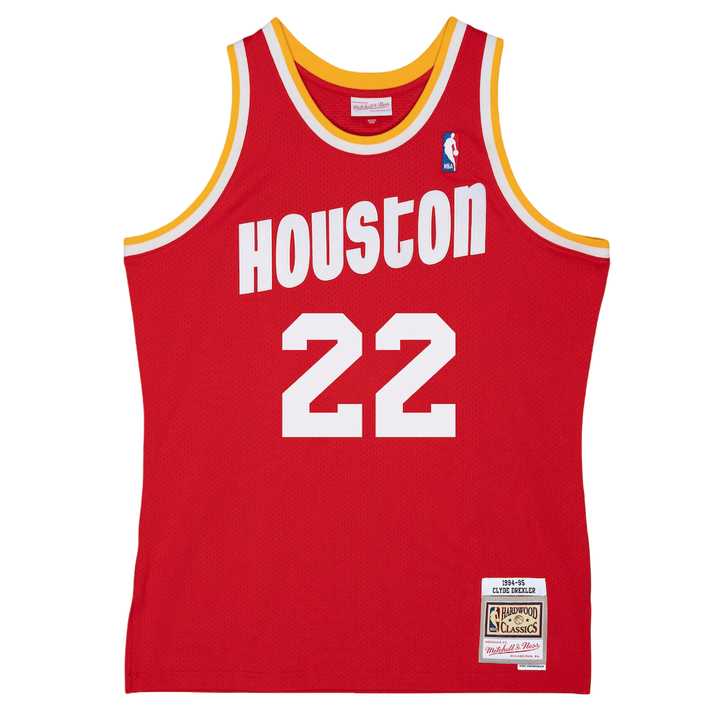 Men's Houston Rockets Mitchell & Ness HWC Clyde Drexler Swingman Jersey