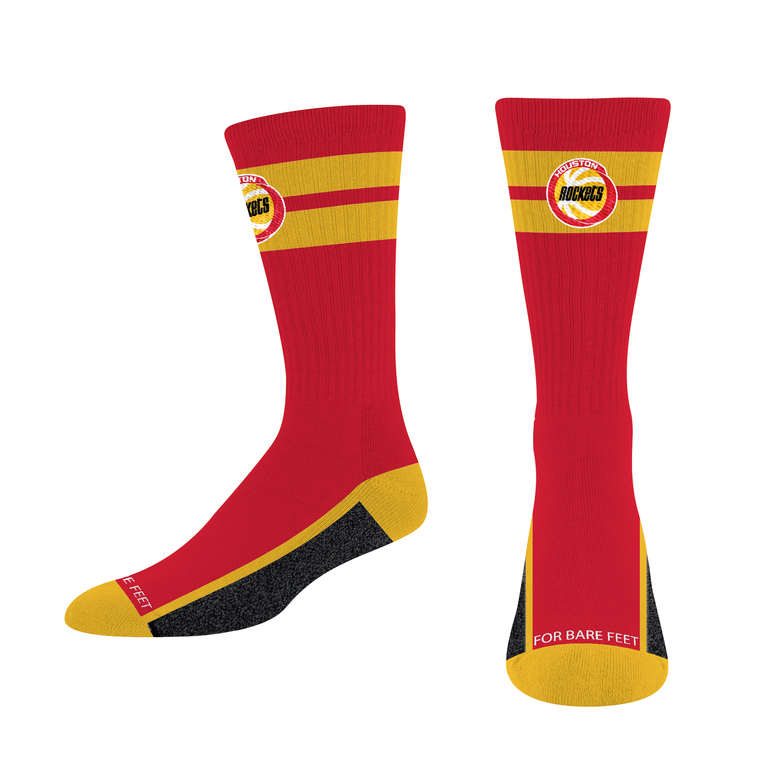 Houston Rockets For Bare Feet HWC Tube Socks