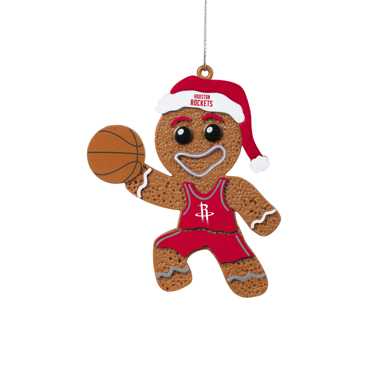 Houston Rockets FoCo Gingerbread Man Ornament
