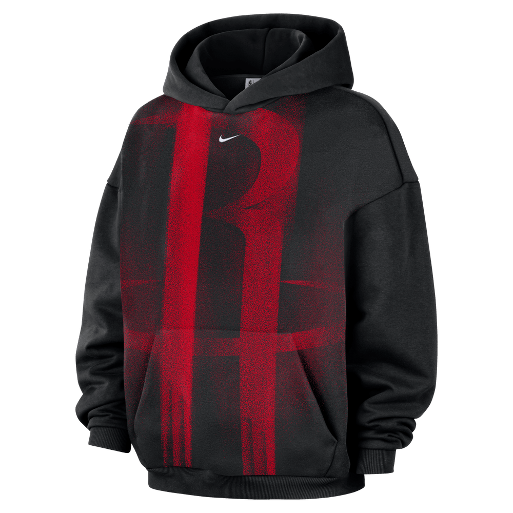 Men's Houston Rockets Nike Practice Icon Therma-FIT Fleece Cropped Fit Hoodie