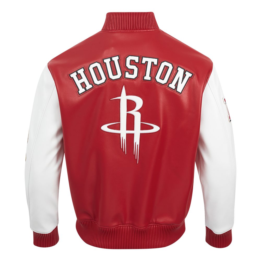 Men's Houston Rockets Pro Standard Signature Leather Varsity Jacket