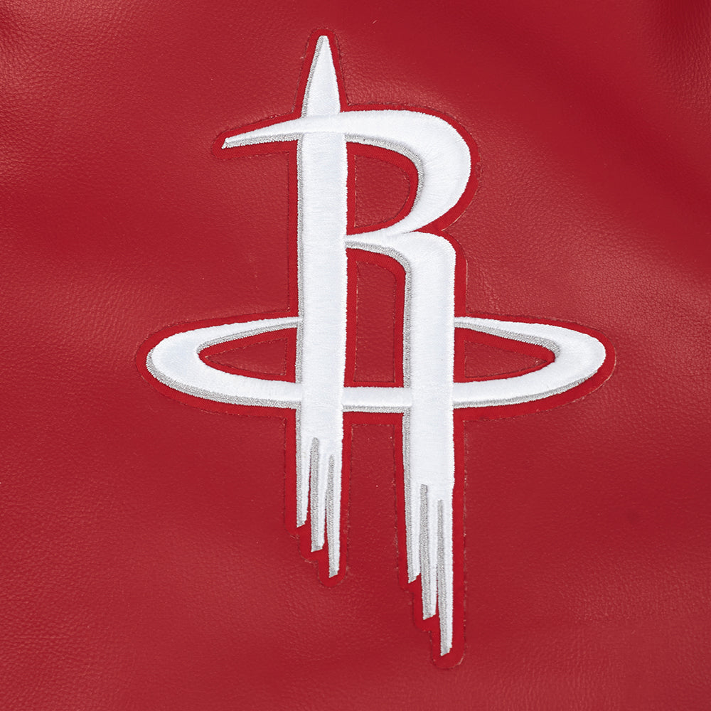 Men's Houston Rockets Pro Standard Signature Leather Varsity Jacket