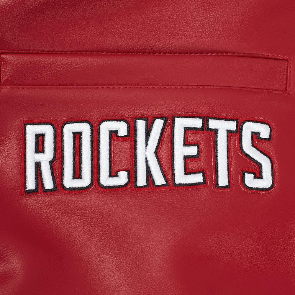 Men's Houston Rockets Pro Standard Signature Leather Varsity Jacket