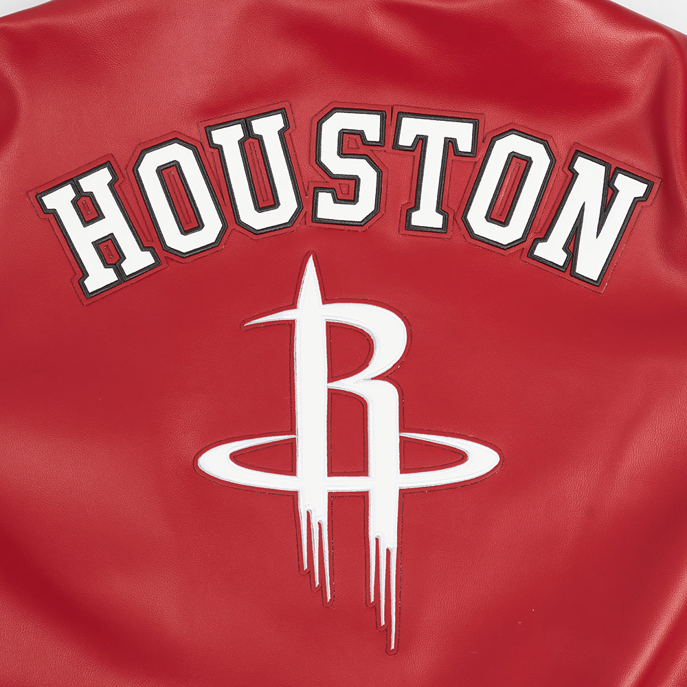 Men's Houston Rockets Pro Standard Signature Leather Varsity Jacket