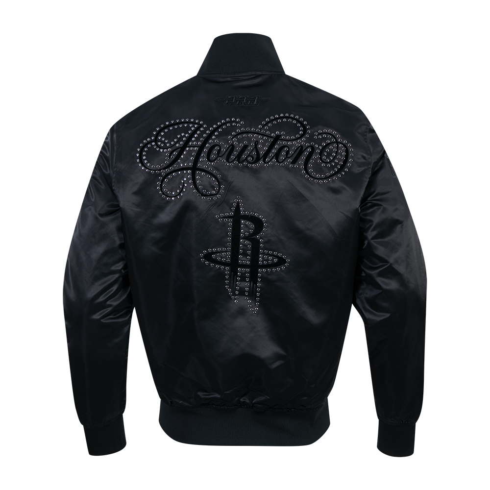 Men's Houston Rockets Pro Standard Blackout Satin Jacket