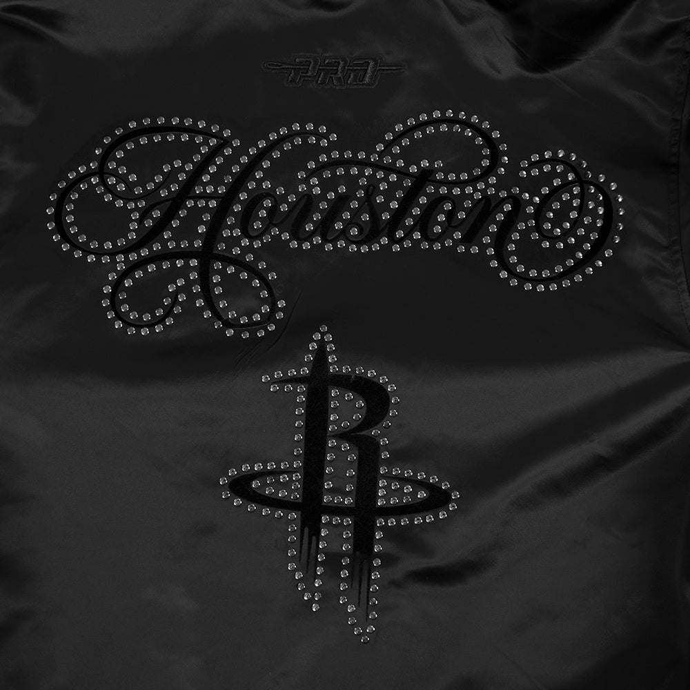 Men's Houston Rockets Pro Standard Blackout Satin Jacket