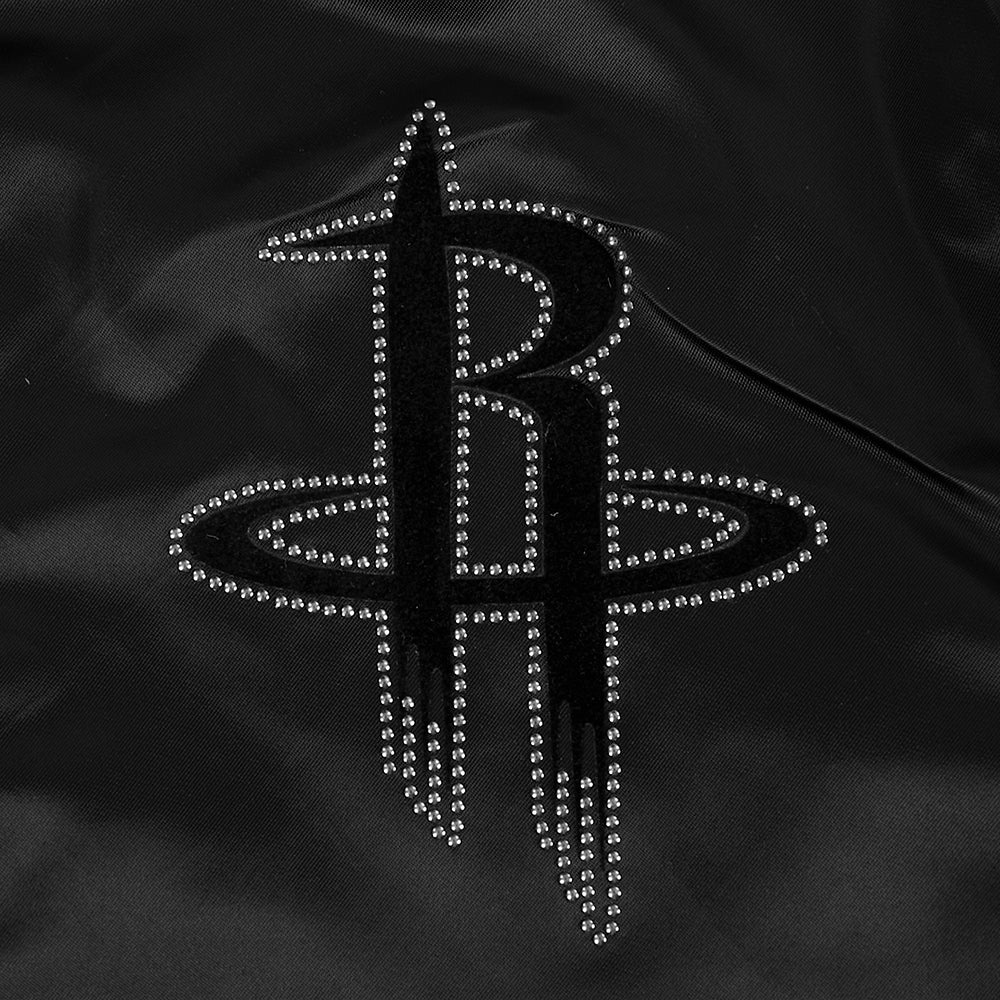 Men's Houston Rockets Pro Standard Blackout Satin Jacket