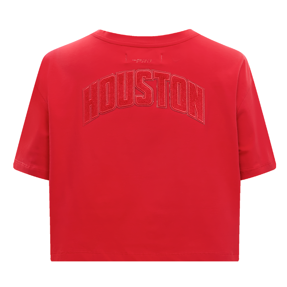 Women's Houston Rockets Pro Standard Triple Tonal Boxy Crop T-Shirt