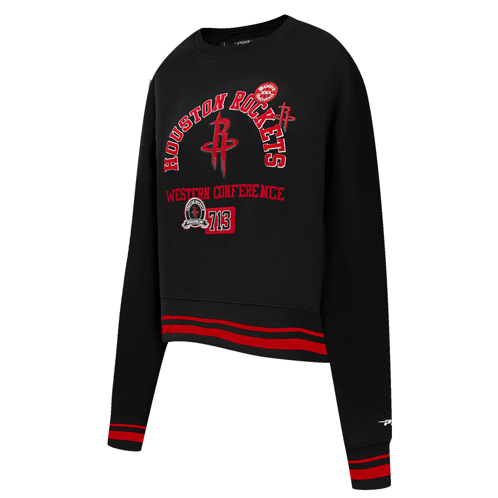 Women's Houston Rockets Pro Standard 713 Edition Rib Crewneck Sweatshirt