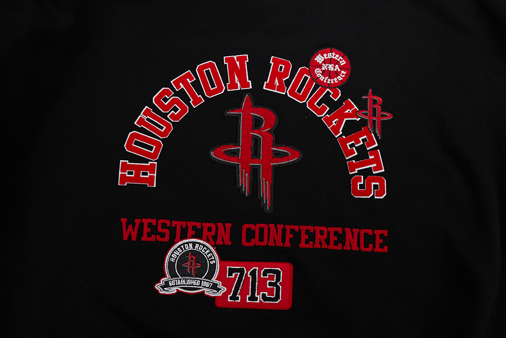 Women s Houston Rockets Pro Standard 713 Edition Rib Crewneck Sweatshi