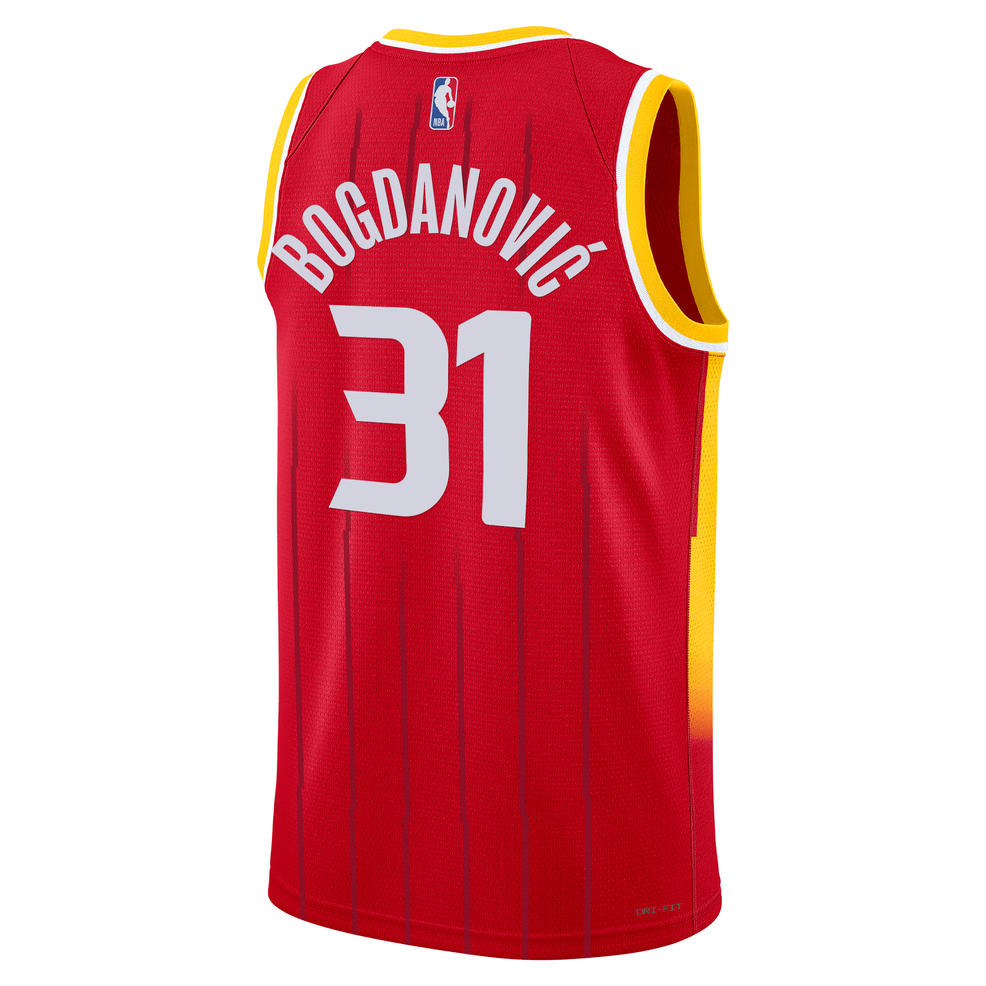 Men's Houston Rockets Bogdan Bogdanović Nike Icon Swingman Jersey-2