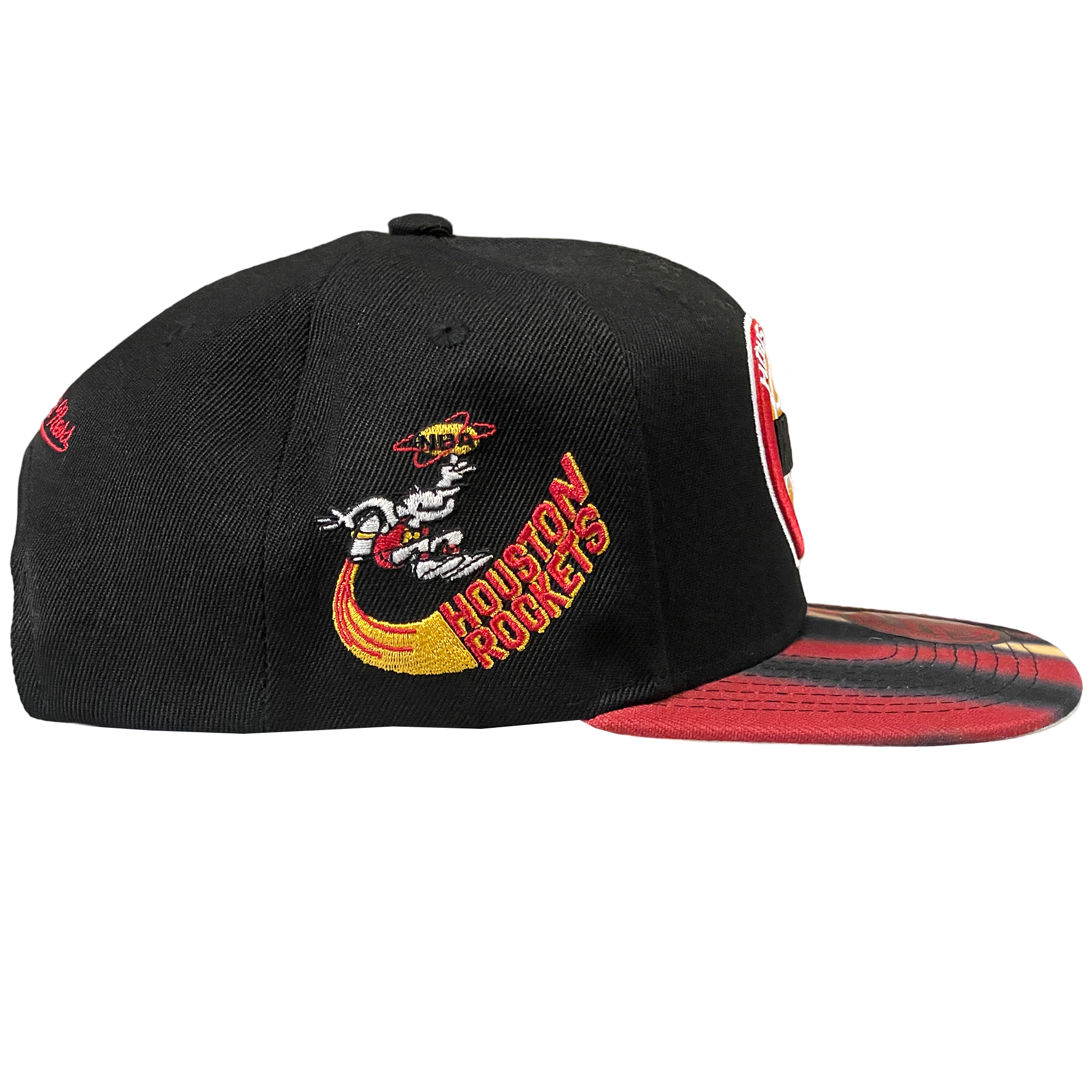 Men's Houston Rockets Mitchell & Ness HWC Zone Blur Adjustable Cap