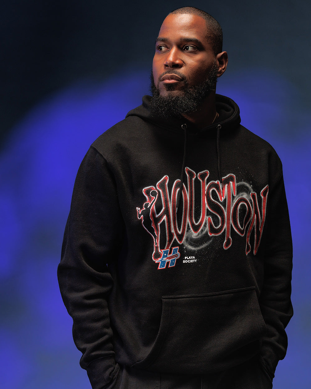 Adult Houston Comets Playa Society Oversized Hoodie-2