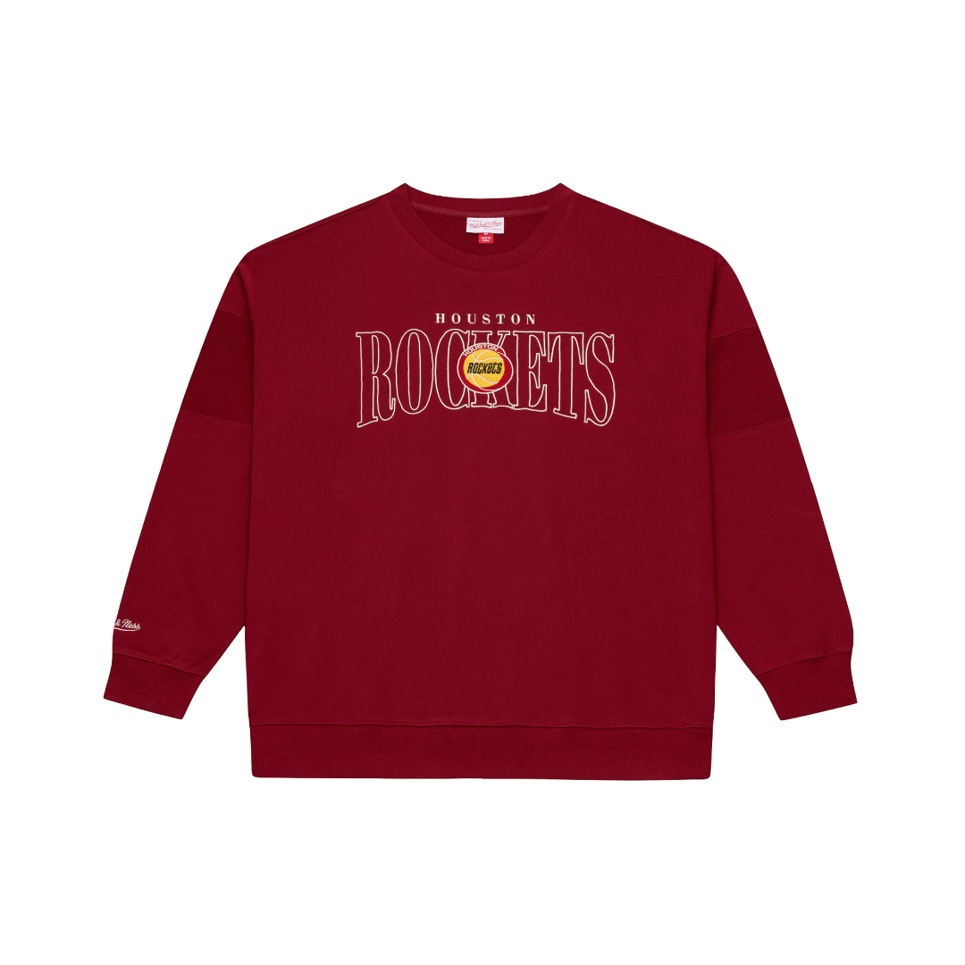 Men's Houston Rockets Mitchell & Ness HWC Heritage Hues Fleece Sweatshirt-1