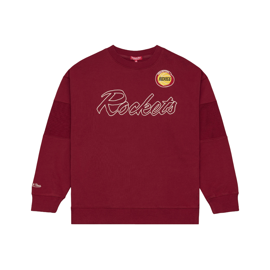 Women's Houston Rockets Mitchell & Ness HWC Heritage Hues Fleece Sweatshirt-1