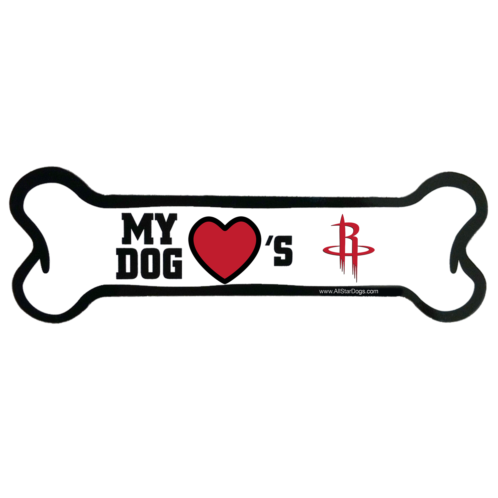 Houston Rockets All Star Dogs Bone Love Magnet