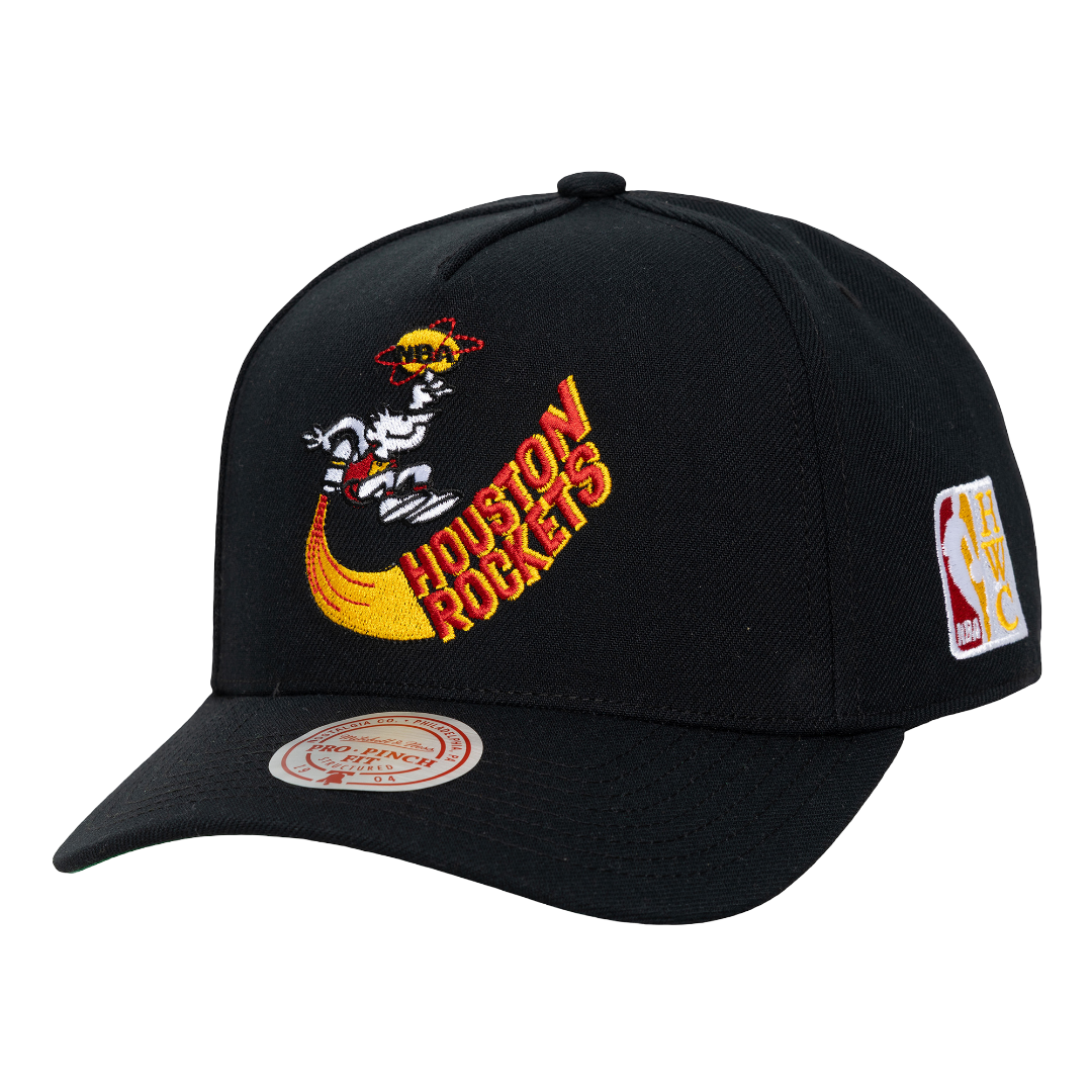 Men's Houston Rockets Mitchell & Ness HWC Legendary Home Pro Pinch Adjustable Cap-1