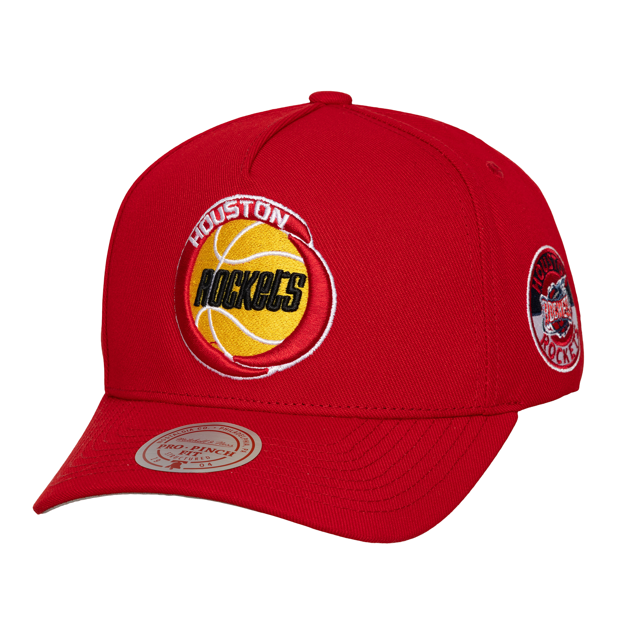 Men's Houston Rockets Mitchell & Ness Red Double Clutch Adjustable Cap