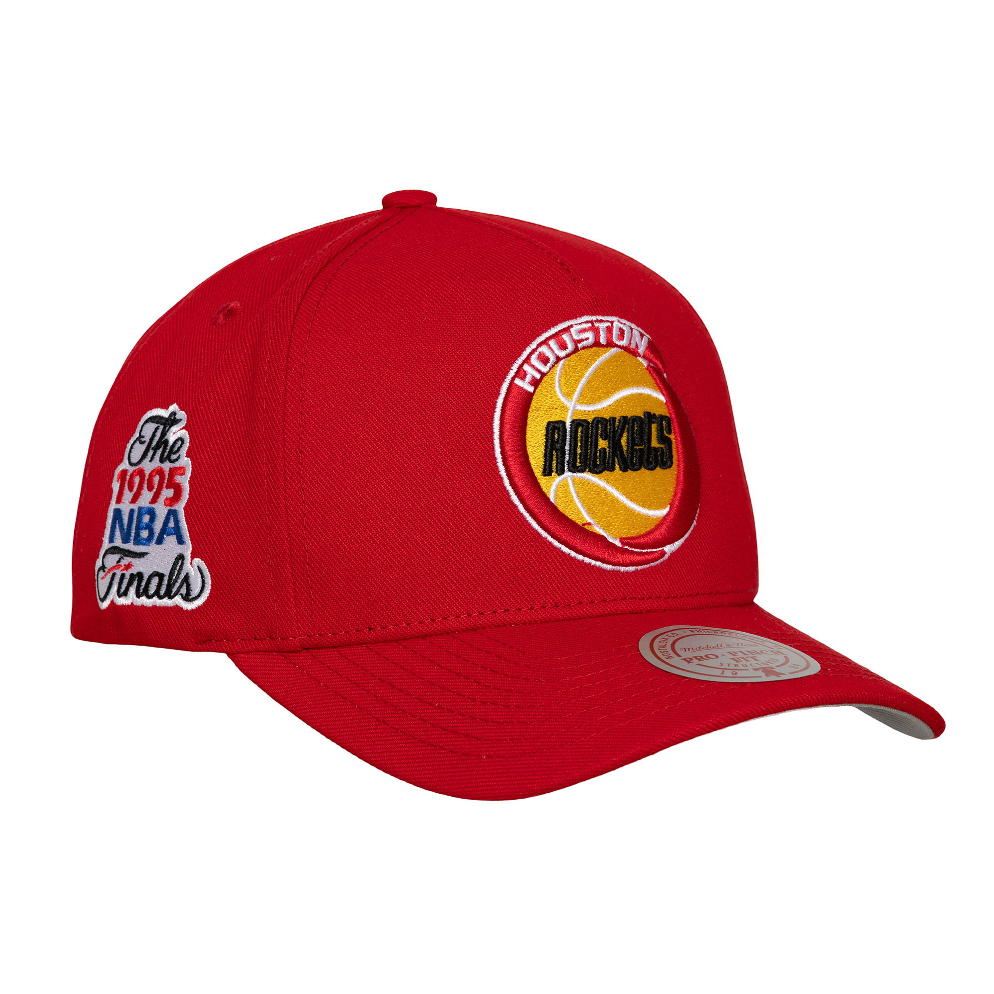 Men's Houston Rockets Mitchell & Ness Red Double Clutch Adjustable Cap