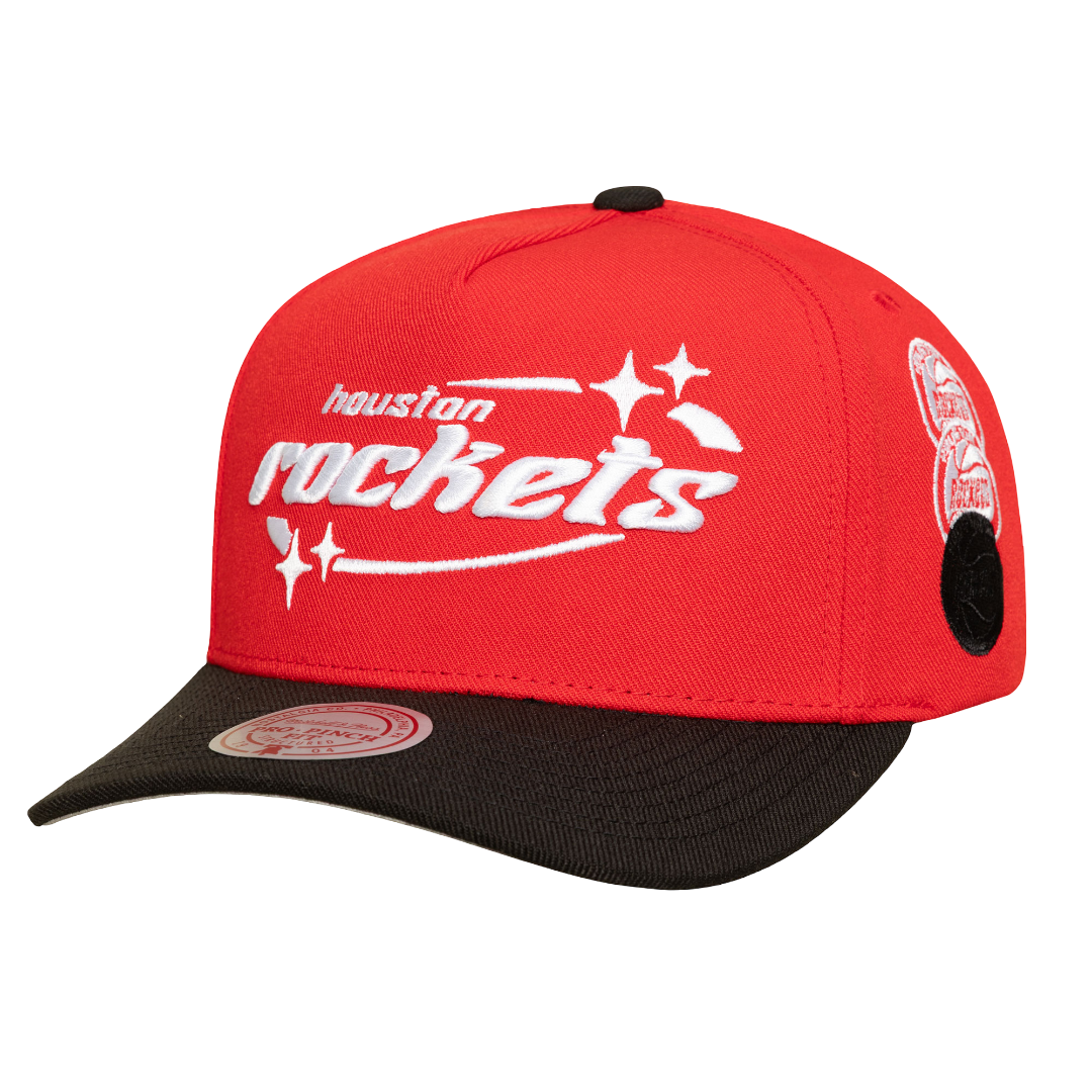 Men's Houston Rockets Mitchell & Ness HWC Club Starz Pro Pinch Adjustable Cap-1