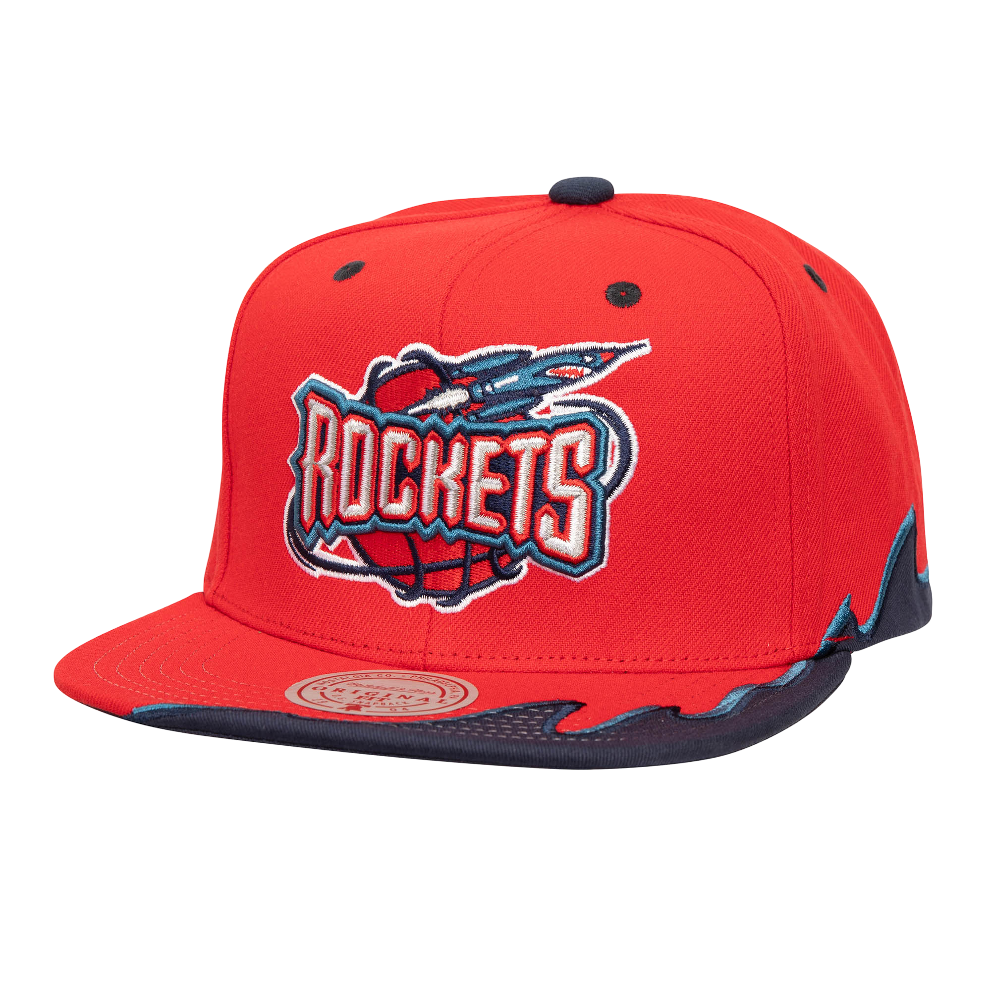 Men's Houston Rockets Mitchell & Ness HWC Rising Tide Adjustable Cap