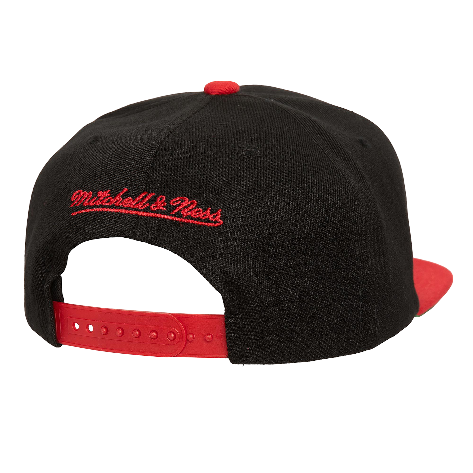 Men's Houston Rockets Mitchell & Ness HWC Text Stack Adjustable Cap