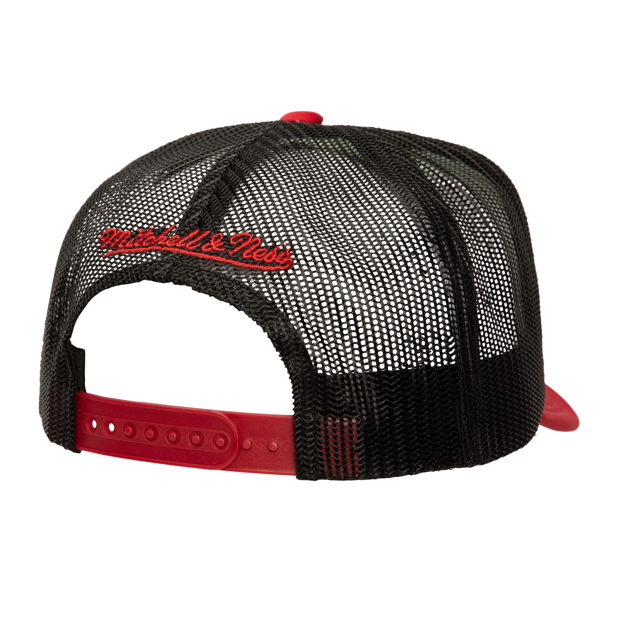 Men's Houston Rockets Mitchell & Ness HWC Globe Trucker Cap