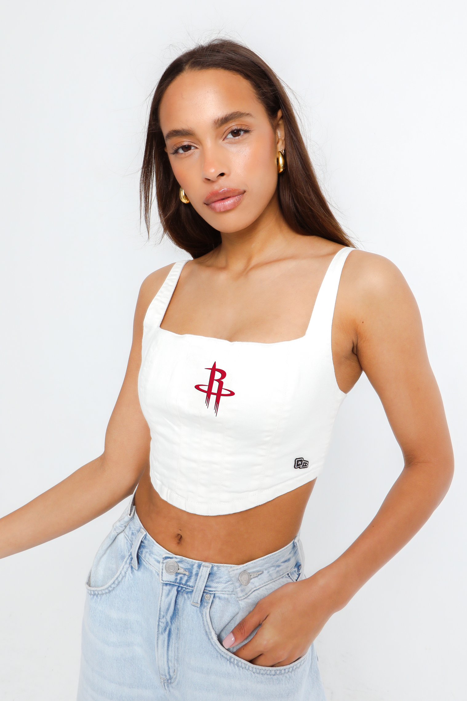 Women's Houston Rockets Hype & Vice Denim Corset