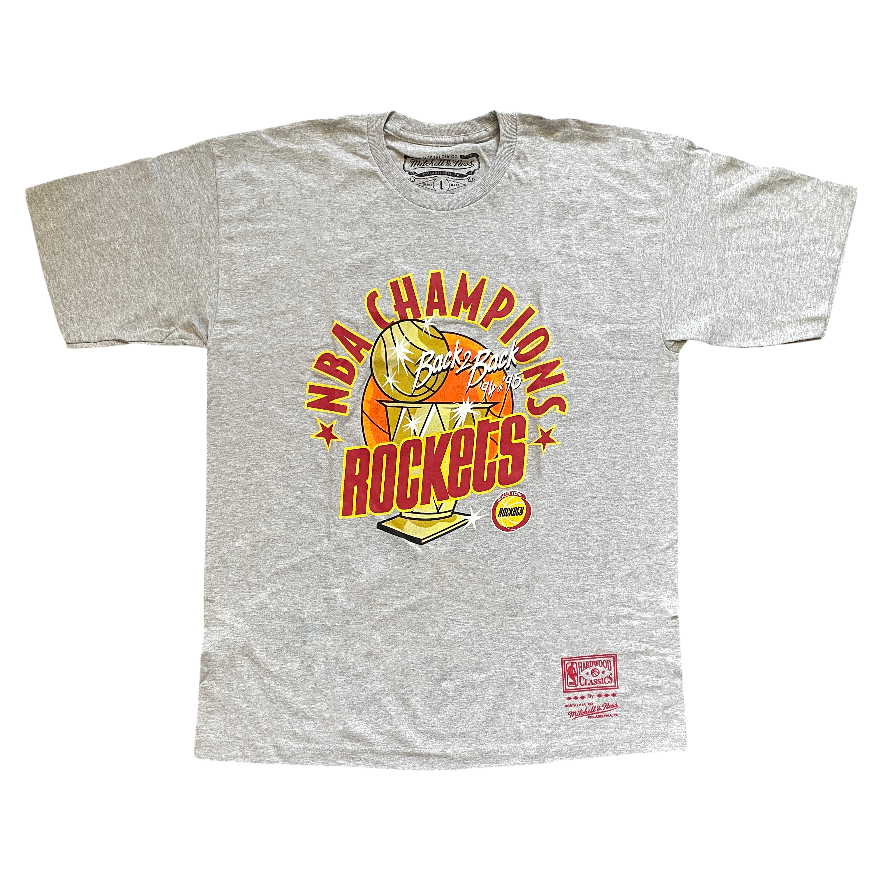 Men's Houston Rockets Mitchell & Ness HWC Trophy T-Shirt