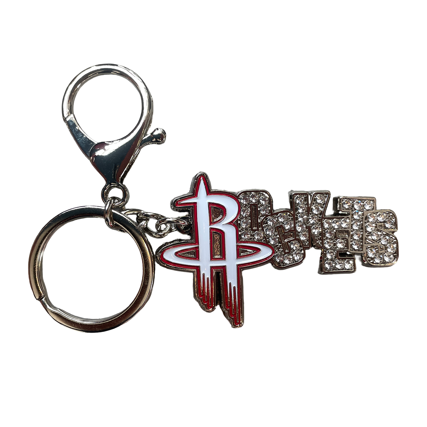 Houston Rockets Aminco Rhinestone Wordmark Keychain