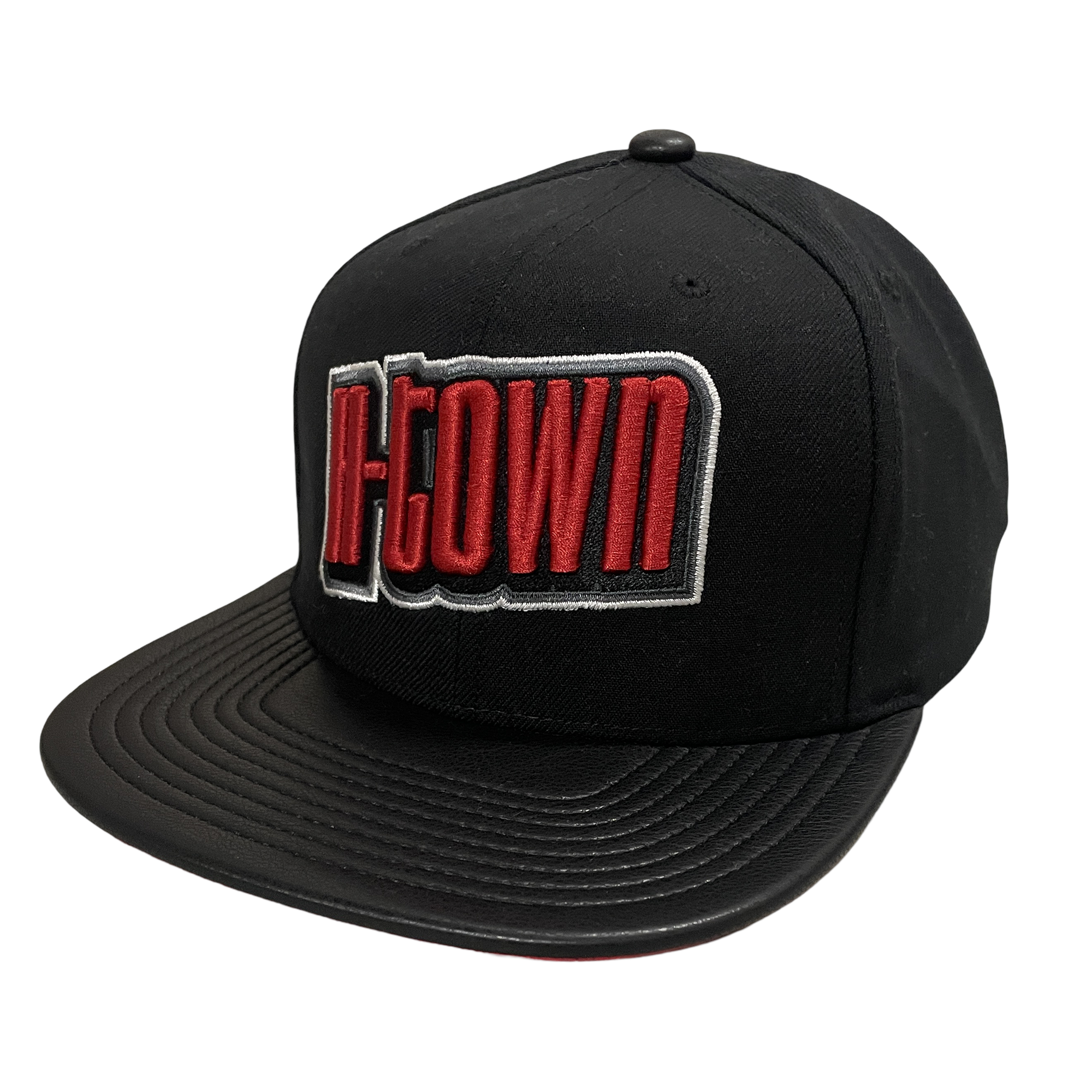 Men s Houston Rockets Mitchell Ness City Edition Leather Strapback