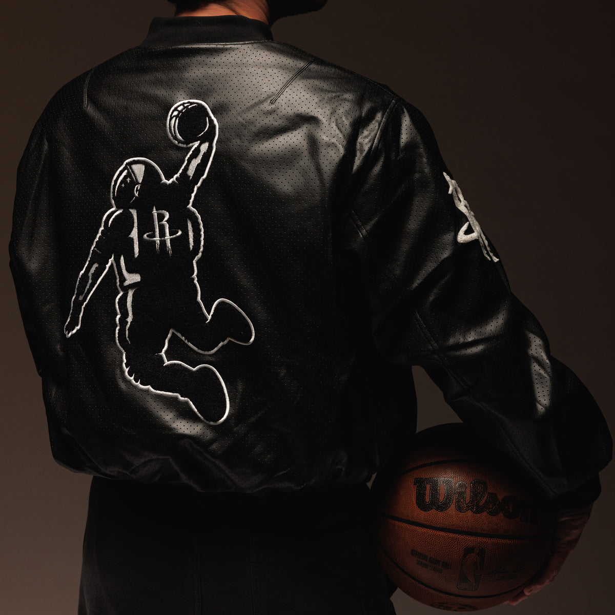 Houston Rockets Jeff Hamilton Reversible Bomber Jacket-3