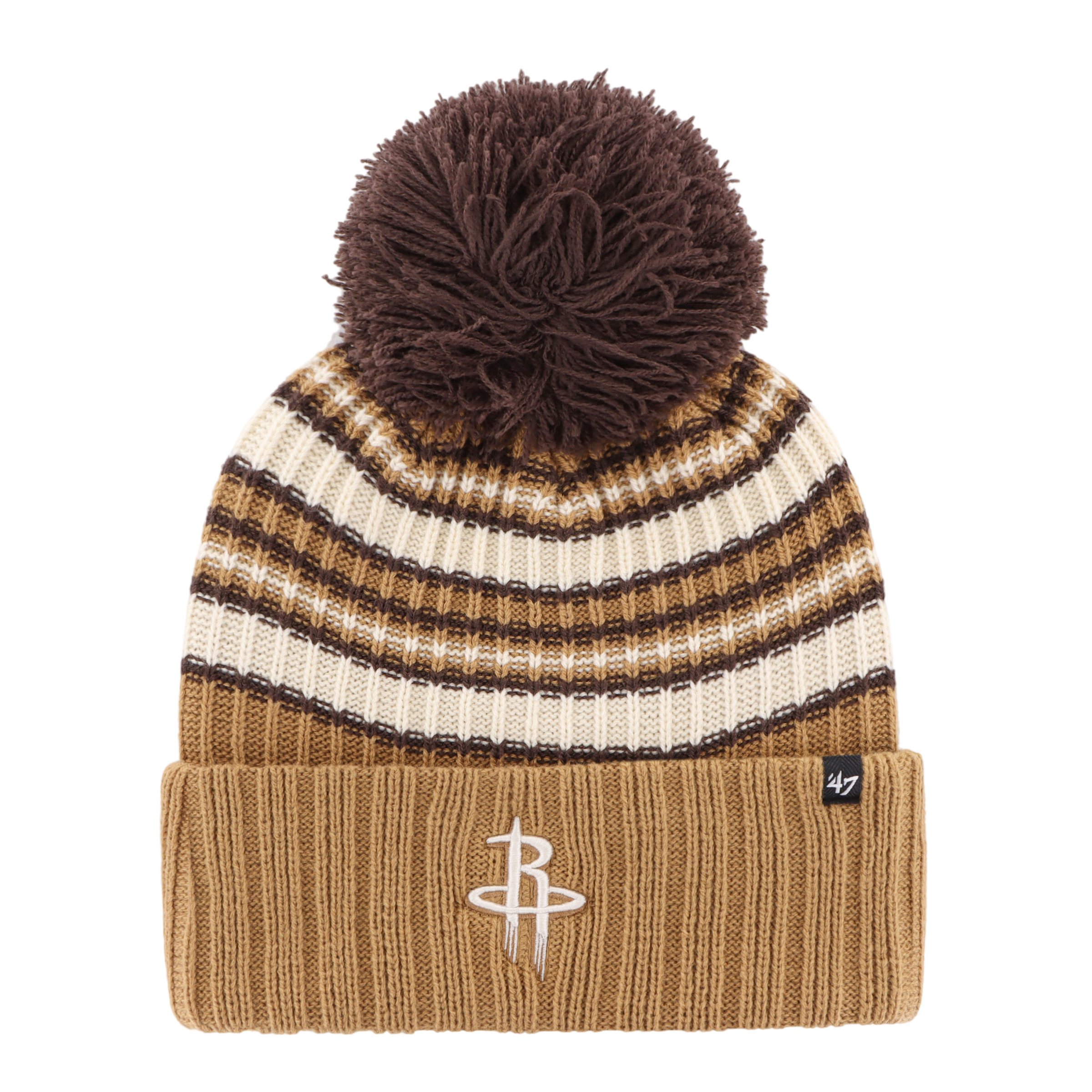 Women's Houston Rockets '47 Espresso Pom Cuffed Knit Beanie