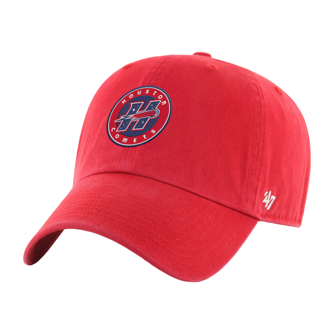 Adult Houston Comets '47 Global Logo Clean Up Adjustable Cap-1