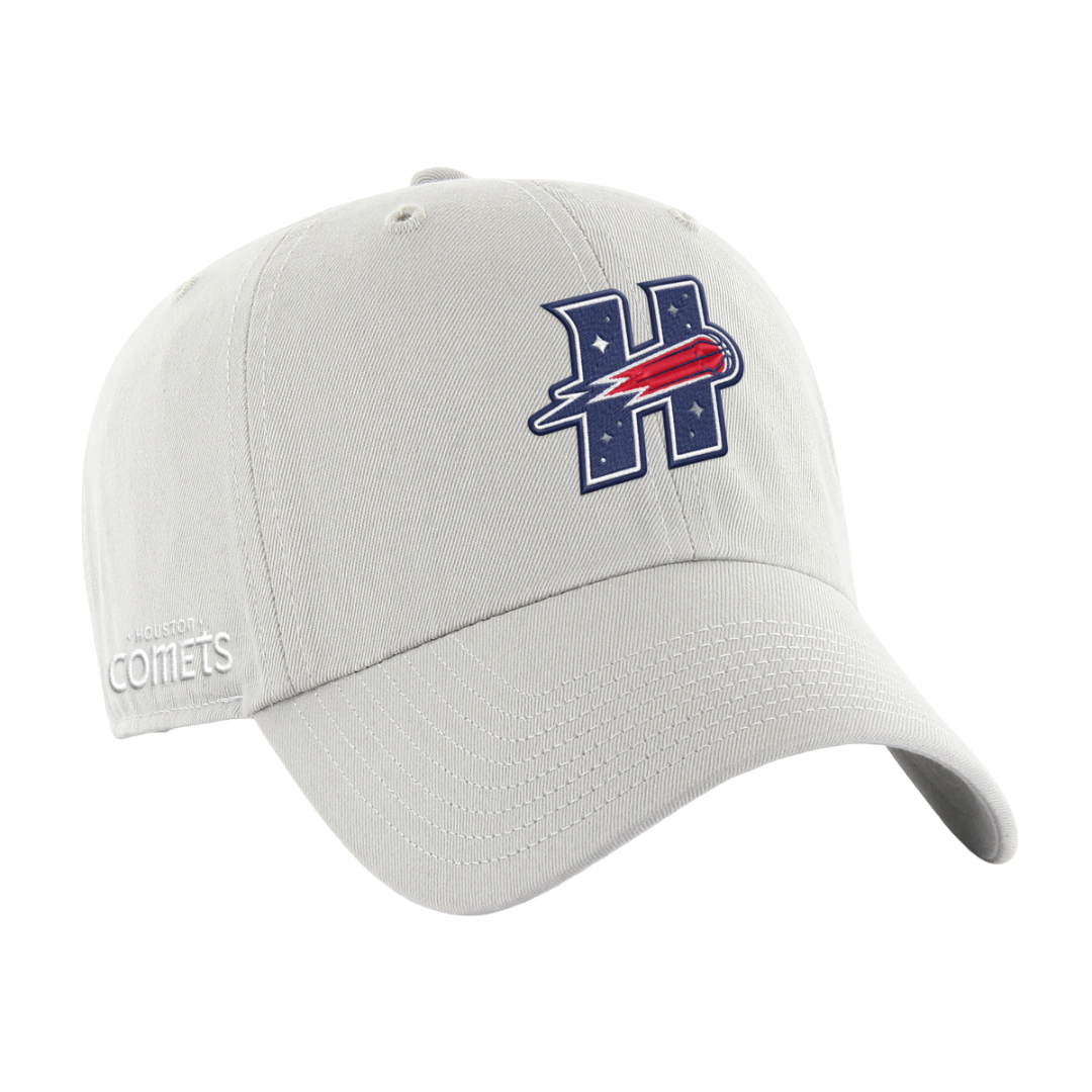 Adult Houston Comets '47 Primary Logo Clean Up Adjustable Cap-2
