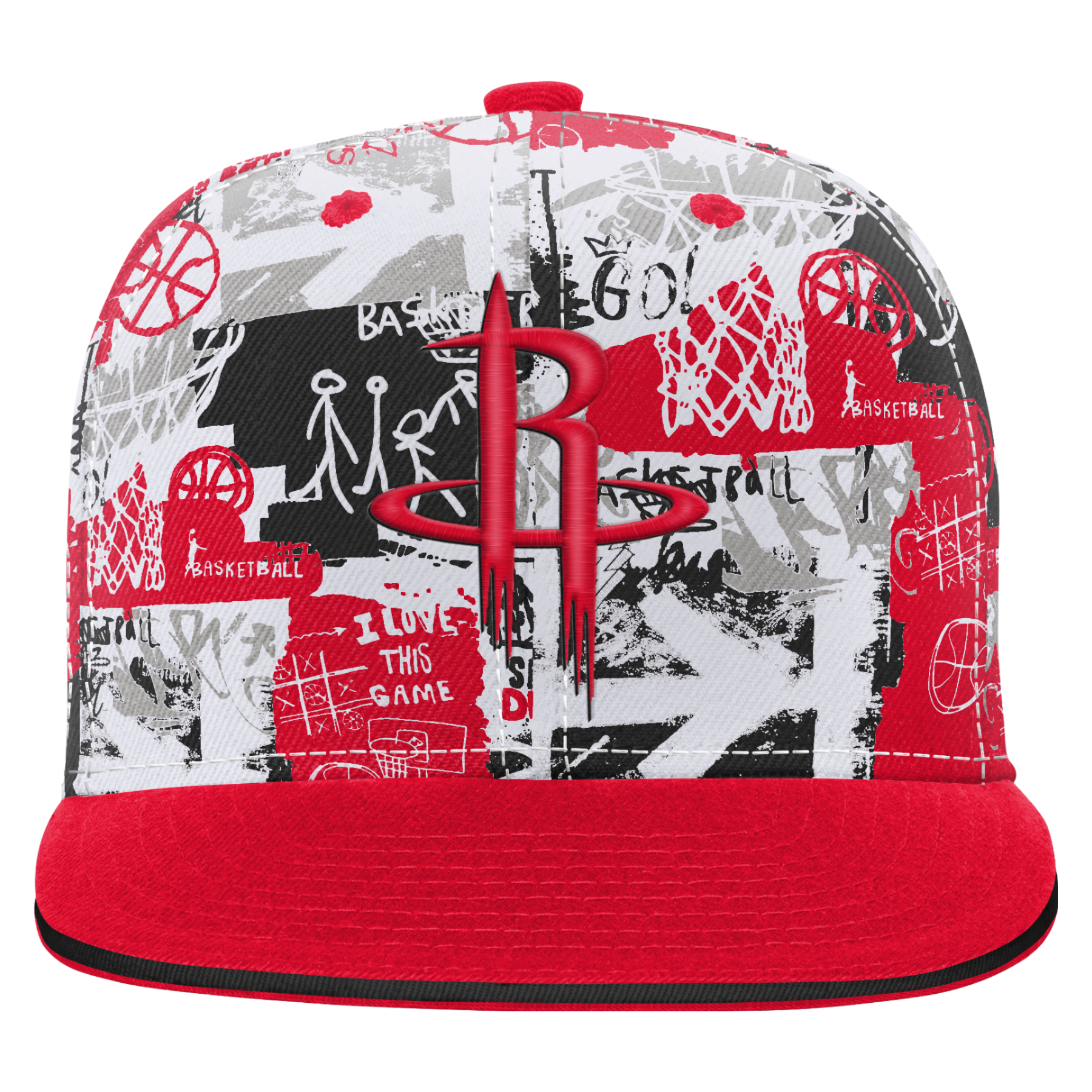 Youth Houston Rockets Outerstuff Street Hoop Adjustable Cap