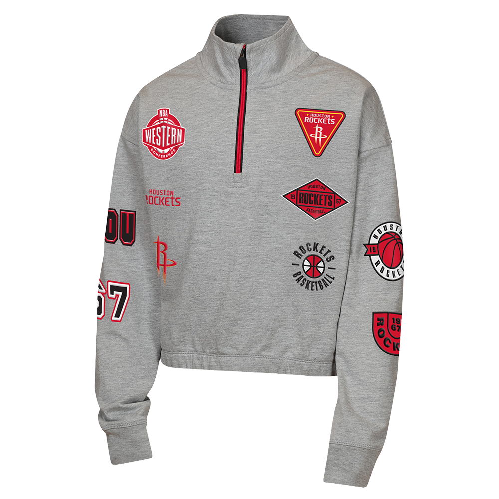 Youth Girl's Houston Rockets Outerstuff 1/2 Zip Sweatshirt-1
