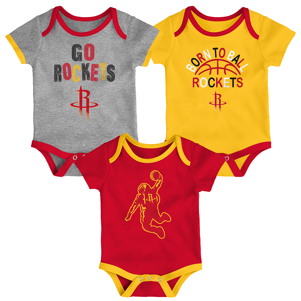 Infant Houston Rockets Outerstuff Born to Ball 3-Pack Outfit Set-1