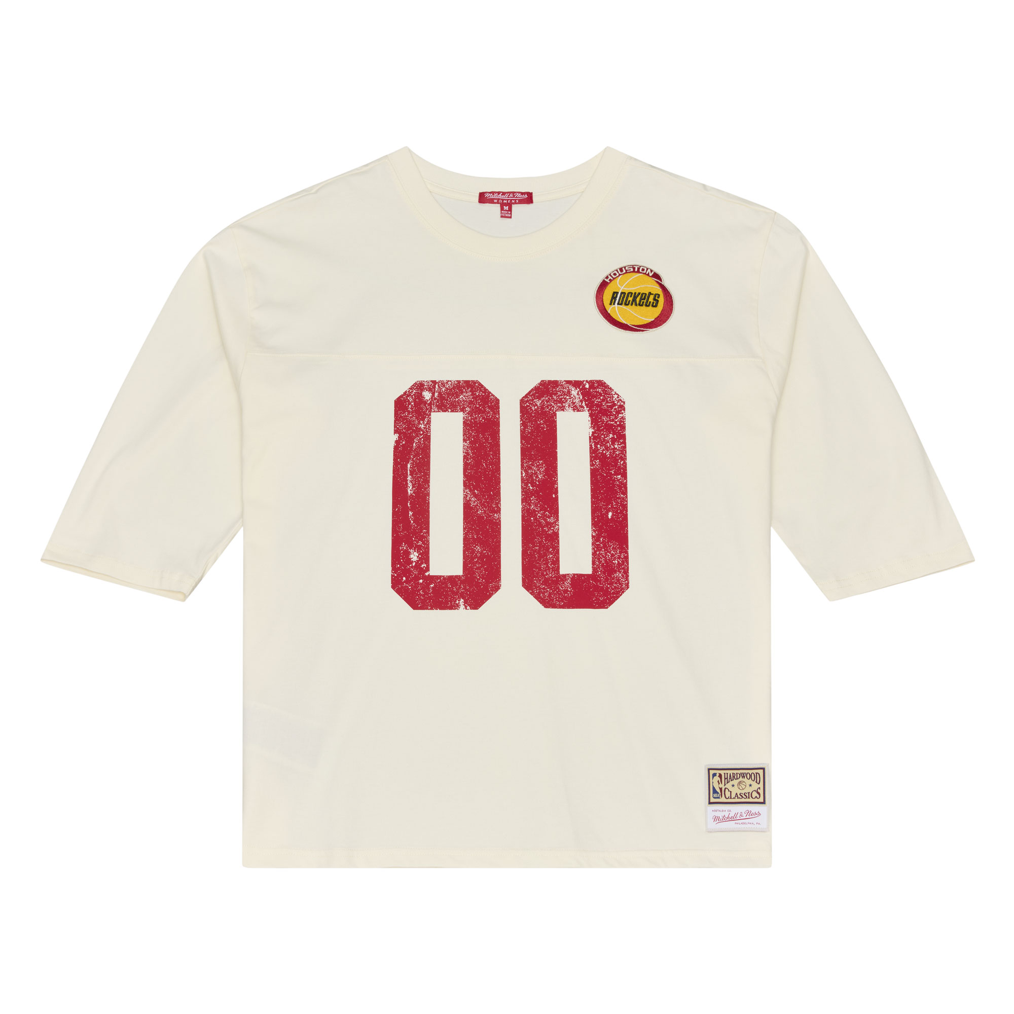 Women's Houston Rockets Mitchell & Ness HWC Retro Roots Oversized Half Sleeve T-Shirt