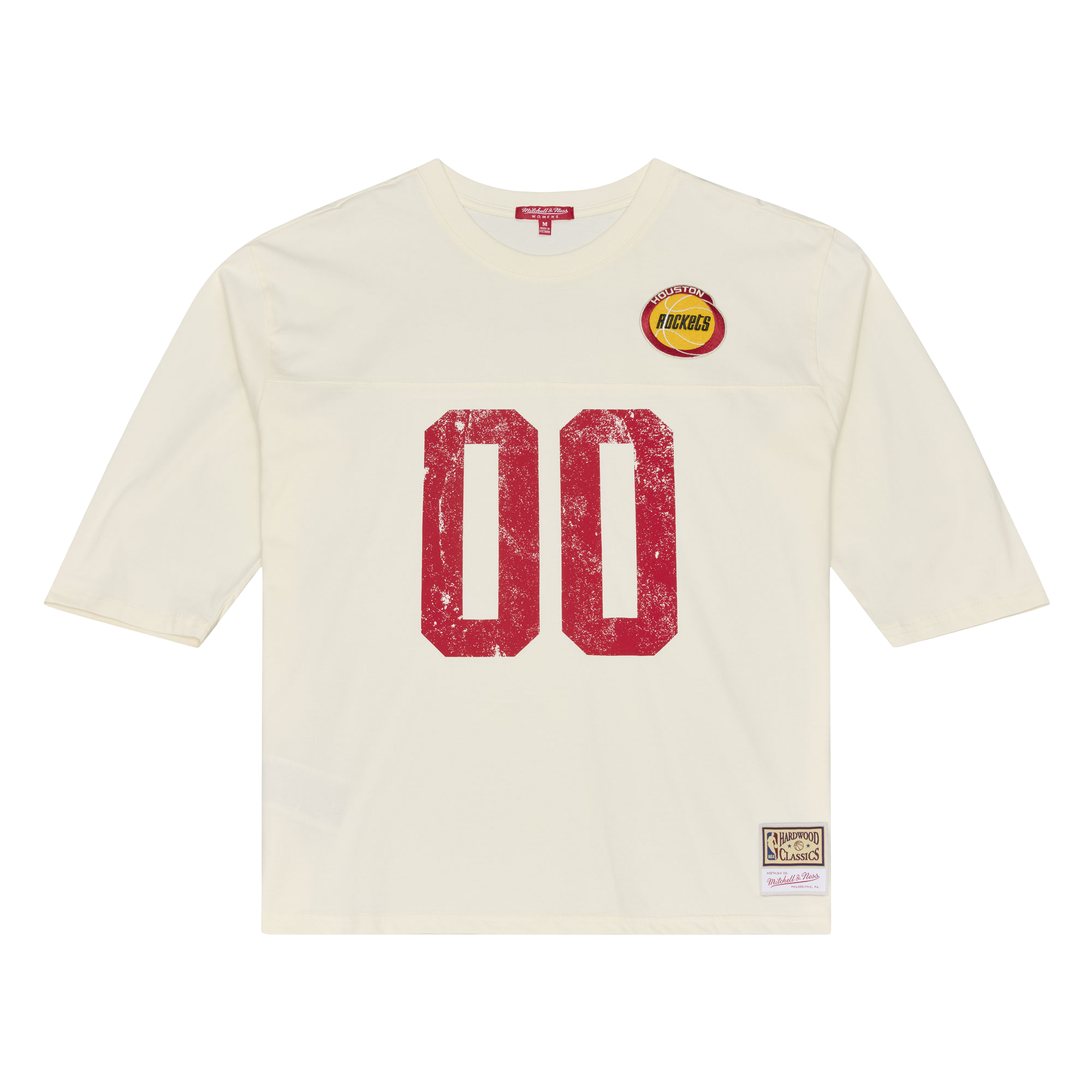 Women's Houston Rockets Mitchell & Ness HWC Retro Roots Oversized Half Sleeve T-Shirt