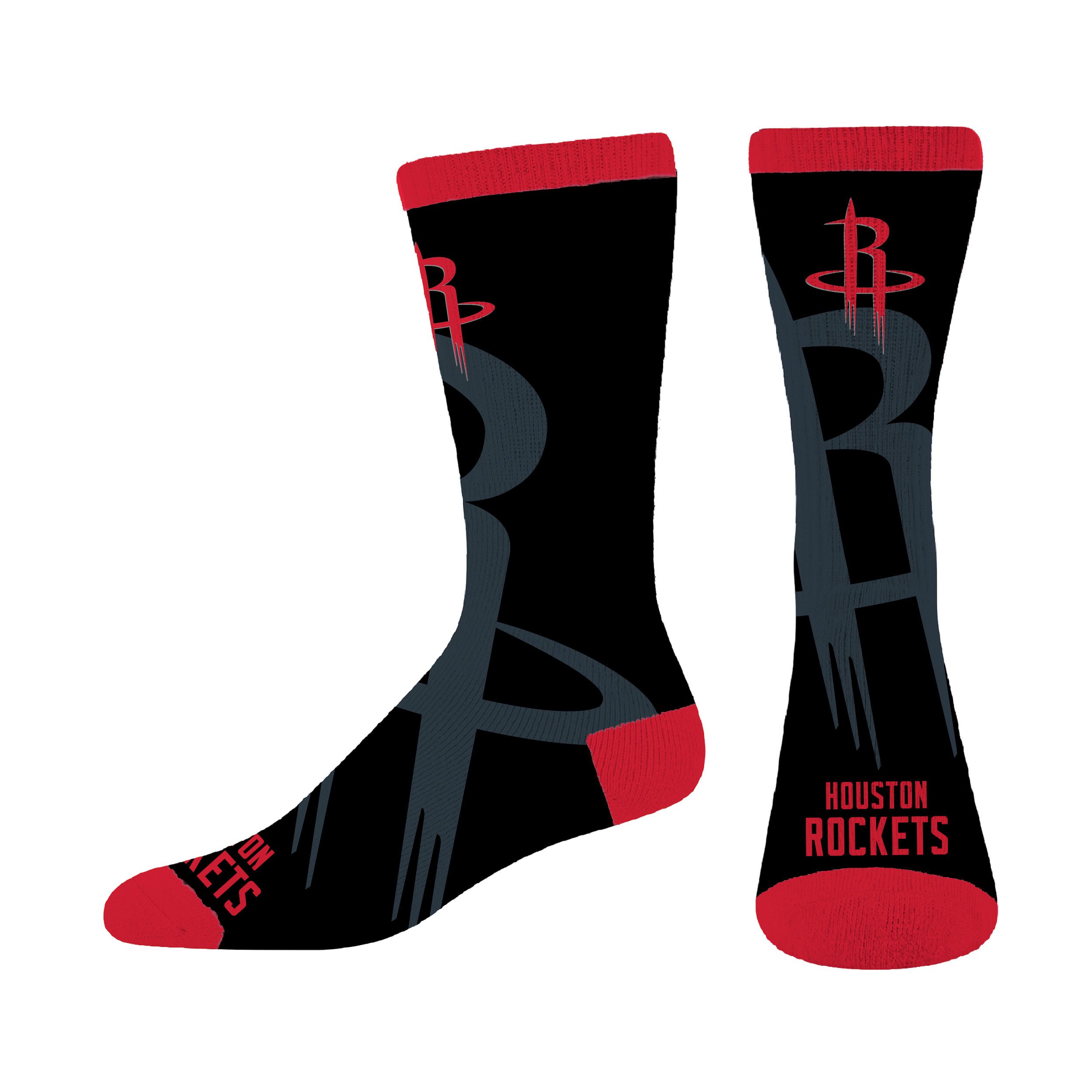 Houston Rockets For Bare Feet Primary Crew Socks