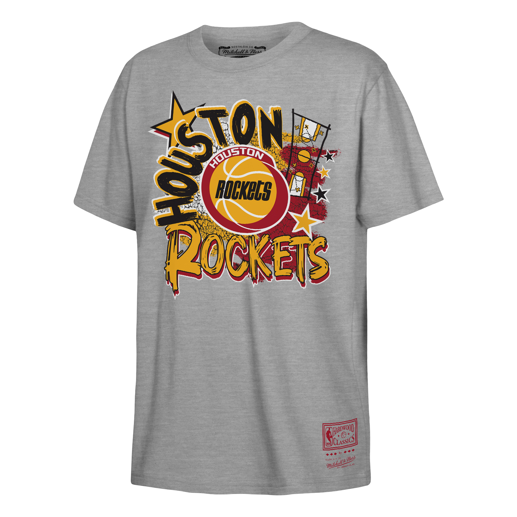 Youth Houston Rockets Mitchell & Ness HWC Play By Stars T-Shirt