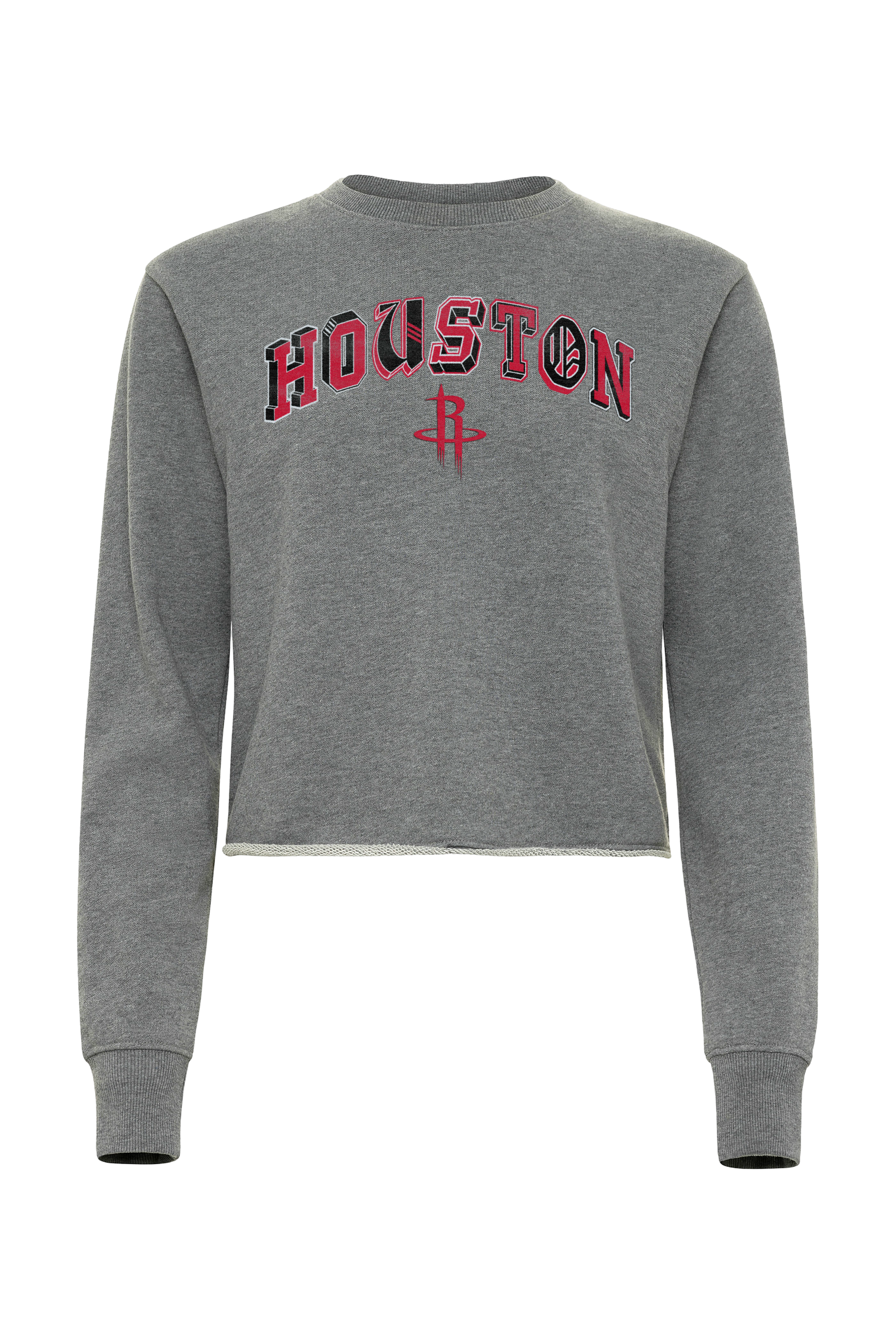 Women's Houston Rockets Sportiqe Crewneck Crop Sweatshirt