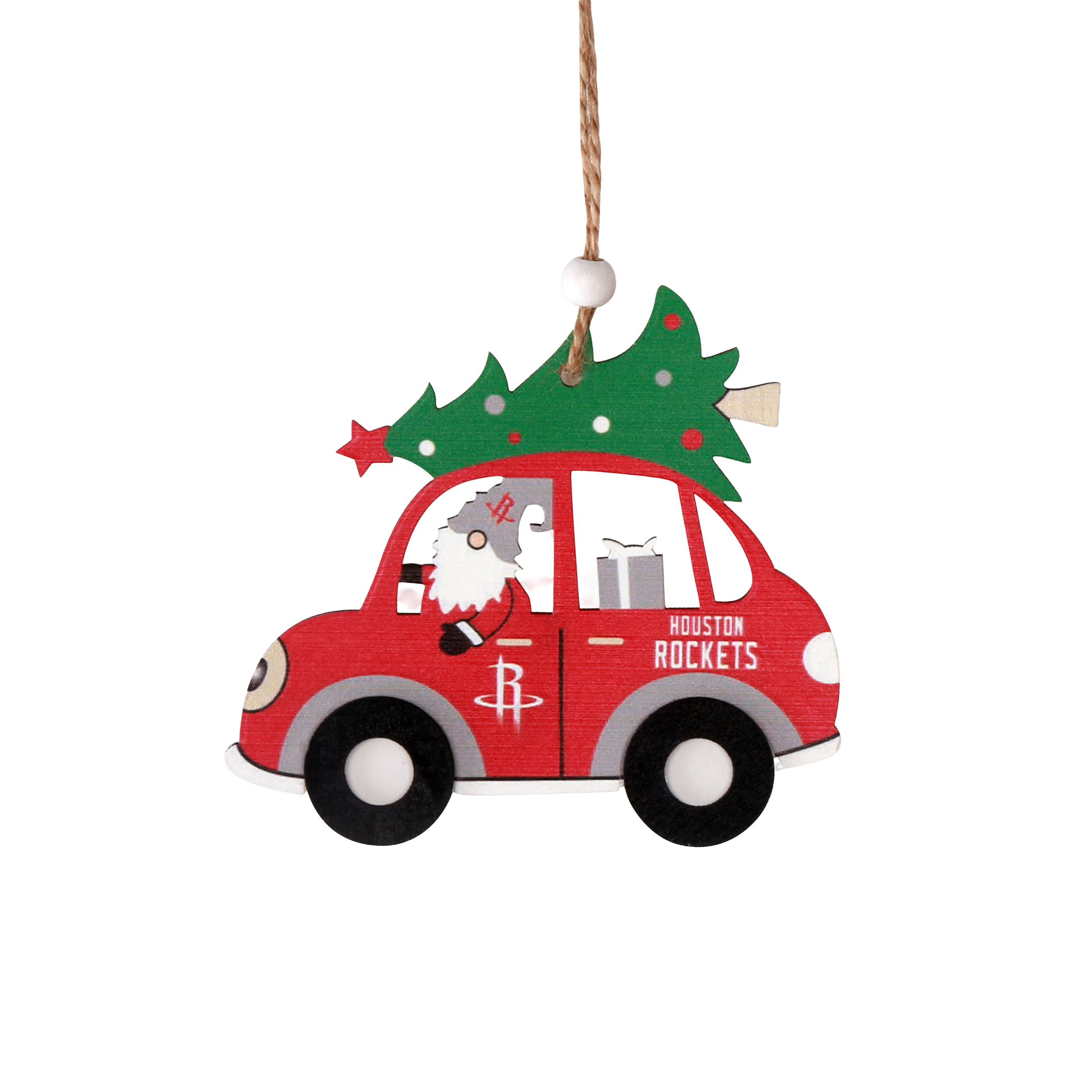 Houston Rockets FoCo Gnome Car Holiday Ornament